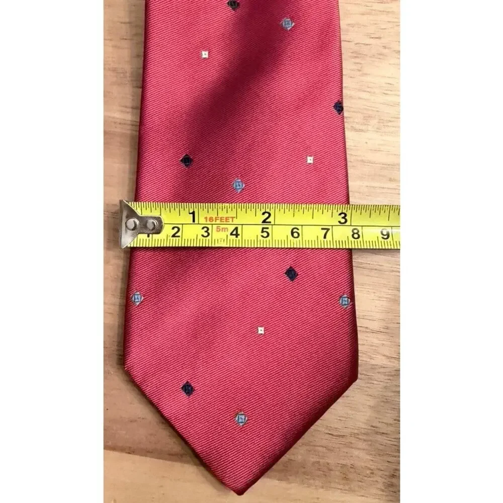 VTG 90s Rabanne Pancini Lot 2 Neck Ties Red Gray Retro Collector Power Dressing
